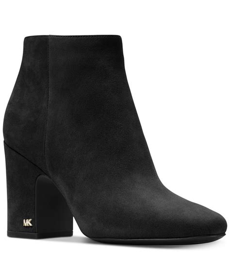 michael michael kors women's elaine block heel booties|Elaine Leather Bootie .